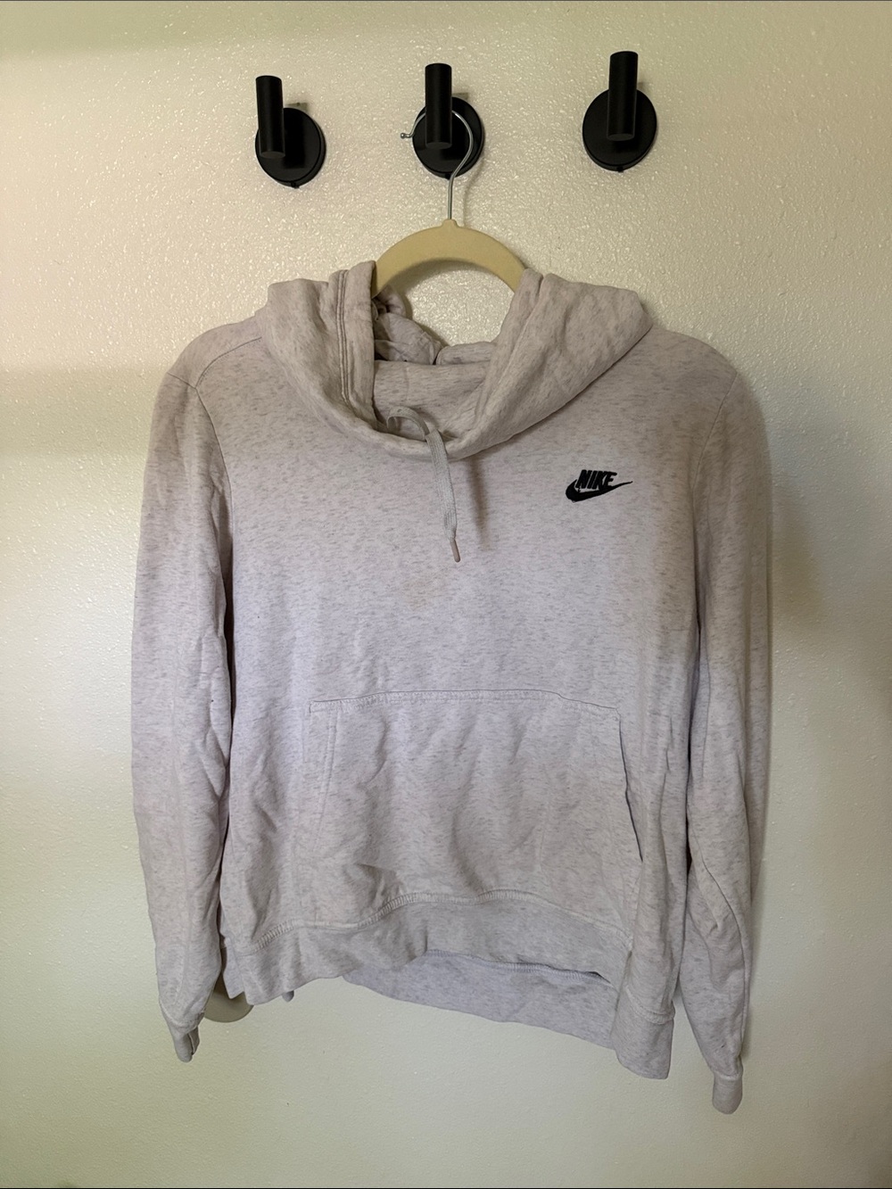 Nike Women's Heather Light Gray Cowl Neck Pullover